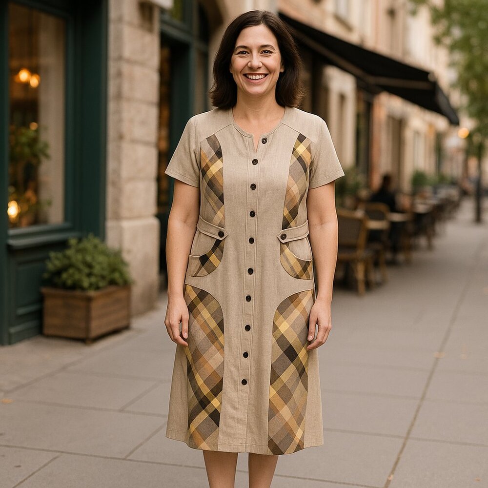 Luk.s Women’s Linen Dress Size 52 (US XL) NWT